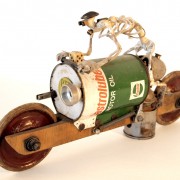 <strong>"THE LAST RACER"</strong> Components: reanimated objects / Size: 45 cm x 22 cm