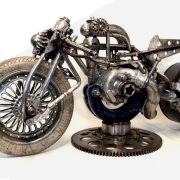 <strong>"THE SILVER RACER"</strong> Components: reanimated objects  / Size: 96 cm x 50 cm
