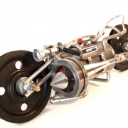 <strong>"THE BONNEVILLE RACER"</strong> Components: reanimated objects / Size: 62 cm x 23 cm
