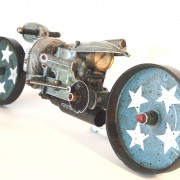 <strong>"THE MOON RACER"</strong> Components: reanimated objects / Size: 72 cm x 24 cm