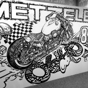 "METZELER 888" / Messe Motorräder Dortmund 2017 / Technique: Marker / Size: 10 m²